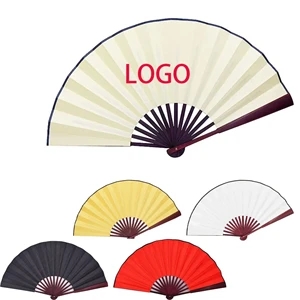 10" Portable Hand Held Bamboo Silk Folding Fan