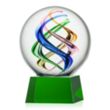 Galileo Award on Robson Base - Green | https://www.bestnamebadges.com
