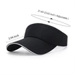 Adjustable 100% Cotton Empty Top Baseball Cap/ Visor | https://www.bestnamebadges.com