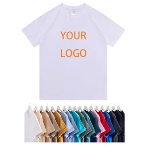High Quality Pure Cotton T-Shirt with Round Neck