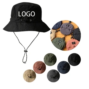 Portable Folding Nylon Bucket Hat Fishing Cap