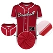 Custom Button Down Baseball Jersey (Full Dye Sublimation) | https://www.bestnamebadges.com