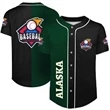 Custom Button Down Baseball Jersey (Full Dye Sublimation) | https://www.bestnamebadges.com