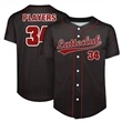 Custom Button Down Baseball Jersey (Full Dye Sublimation) | https://www.bestnamebadges.com