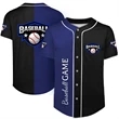 Custom Button Down Baseball Jersey (Full Dye Sublimation) | https://www.bestnamebadges.com