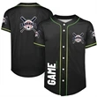 Custom Button Down Baseball Jersey (Full Dye Sublimation) | https://www.bestnamebadges.com