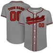 Custom Button Down Baseball Jersey (Full Dye Sublimation) | https://www.bestnamebadges.com