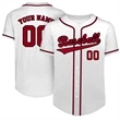 Custom Button Down Baseball Jersey (Full Dye Sublimation) | https://www.bestnamebadges.com