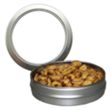 Candy Window Tin Short Round | https://www.bestnamebadges.com