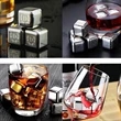 4-In-1 Stainless Metal Chilling Whiskey Ice Cube With Tong | https://www.bestnamebadges.com
