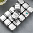 4-In-1 Stainless Metal Chilling Whiskey Ice Cube With Tong | https://www.bestnamebadges.com