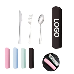 Portable Stainless Steel 3pcs Cutlery Set