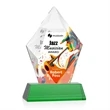 Devron VividPrint™ Award on Base - Green | https://www.bestnamebadges.com