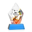 Devron VividPrint™ Award on Base - Sky Blue | https://www.bestnamebadges.com