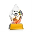 Devron VividPrint™ Award on Base - Amber | https://www.bestnamebadges.com