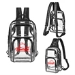 Clear PVC Outdoor Backpack & Sling Bag With Adjustable Strap | https://www.bestnamebadges.com