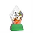 Devron VividPrint™ Award on Base - Green | https://www.bestnamebadges.com