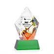 Devron VividPrint™ Award on Base - Green | https://www.bestnamebadges.com
