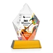 Devron VividPrint™ Award on Base - Amber | https://www.bestnamebadges.com