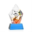 Devron VividPrint™ Award on Base - Sky Blue | https://www.bestnamebadges.com