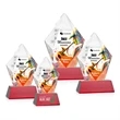 Devron VividPrint™ Award on Base - Red | https://www.bestnamebadges.com