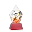 Devron VividPrint™ Award on Base - Red | https://www.bestnamebadges.com