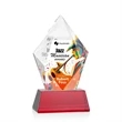 Devron VividPrint™ Award on Base - Red | https://www.bestnamebadges.com