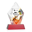 Devron VividPrint™ Award on Base - Red | https://www.bestnamebadges.com