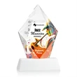 Devron VividPrint™ Award on Base - White | https://www.bestnamebadges.com