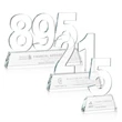 Milestone Optical Award - Clear | https://www.bestnamebadges.com