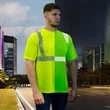 Segmented Hi Viz Class 2 Reflective Safety Pocket T-Shirt | https://www.bestnamebadges.com