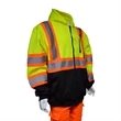 Hi Viz Class 3 Color Block Reflective Safety Zipper Hoodie | https://www.bestnamebadges.com