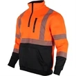 Segmented Tape Color Block Hi Vis Class 3 Safety 1/4 Zipper | https://www.bestnamebadges.com