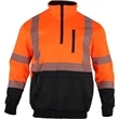 Segmented Tape Color Block Hi Vis Class 3 Safety 1/4 Zipper | https://www.bestnamebadges.com