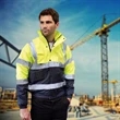 Premium Hi Vis Class 3 Reflective Tape Safety Bomber Jacket | https://www.bestnamebadges.com