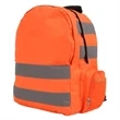 High Vis Reflective Tape Utility Safety Workwear Backpack | https://www.bestnamebadges.com