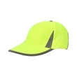 High Viz Reflective Safety Baseball Cap w/ Hook & Loop Strap | https://www.bestnamebadges.com