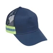 Hi Viz Mesh Back Reflective Tape Cap Safety Baseball Hat | https://www.bestnamebadges.com