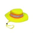 Hi Viz Reflective Trim Mesh Safety Bucket Ranger Hat | https://www.bestnamebadges.com