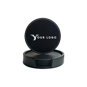 Pu Leather Round Coaster Suit