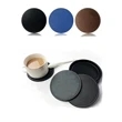 Pu Leather Round Coaster Suit | https://www.bestnamebadges.com