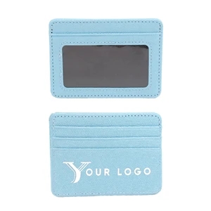 Pu Wallet With 5 Card Pockets And An Transparent Side