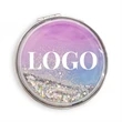 Mini Quicksand  Folding 2.87" Round Compact Mirror | https://www.bestnamebadges.com