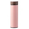 17 Oz Stainless Steel & Wood Grain Thermos Cup | https://www.bestnamebadges.com