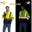 Hi Viz Class 3 Two Tone Color Block Reflective Safety Hoodie | https://www.bestnamebadges.com