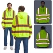 Two Tone Hi Viz Class 3 Reflective Tape Safety Hoodie | https://www.bestnamebadges.com