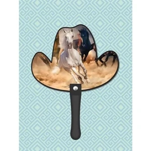 Cowboy Hat Hand Fan | https://www.bestnamebadges.com