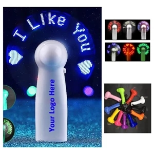 LED Neon Glow Light-up Message, Hand-held Fan