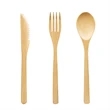 Biodegradable Bamboo Cutlery Set With Jute Bag | https://www.bestnamebadges.com