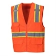Hi Viz Two Tone Reflective Contrast Mesh Safety Vest | https://www.bestnamebadges.com